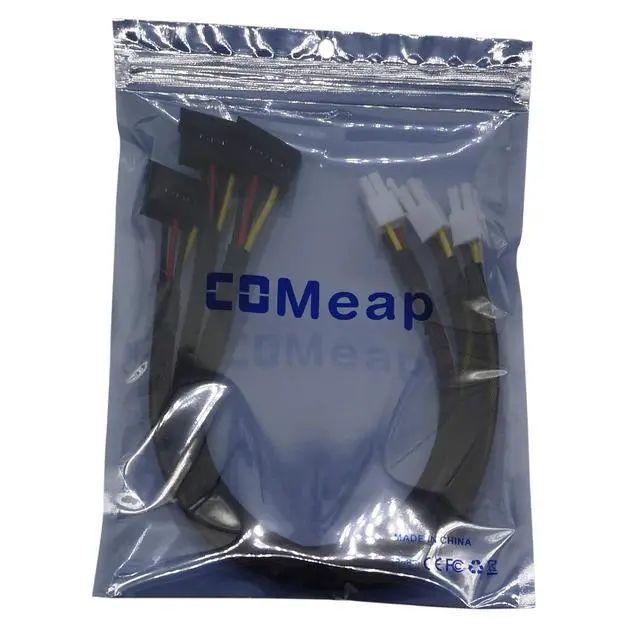 Alt view image 5 of 6 - (3-Pack SATA Power Cable for Lenovo Motherboard, ATX 4 Pin to SATA Hard Drive HDD Power Adapter Extension 12-inch(30cm)