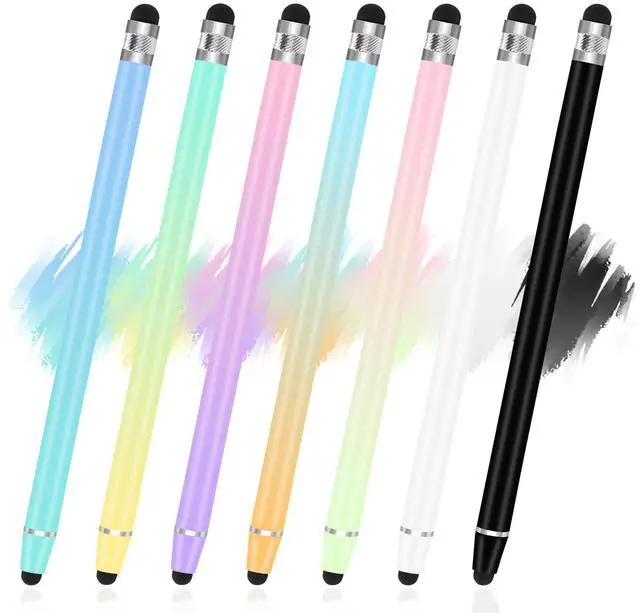 Main image of 7Pcs Stylus Pens, 2 in 1 Stylus for iPads, iPhones, Android Tablets, Samsung All Universal Touchscreen Devices