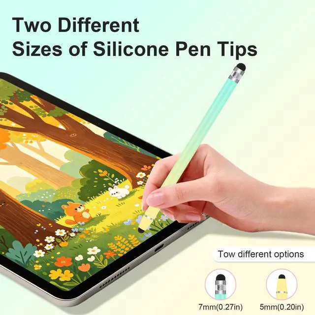 Alt view image 3 of 7 - 7Pcs Stylus Pens, 2 in 1 Stylus for iPads, iPhones, Android Tablets, Samsung All Universal Touchscreen Devices