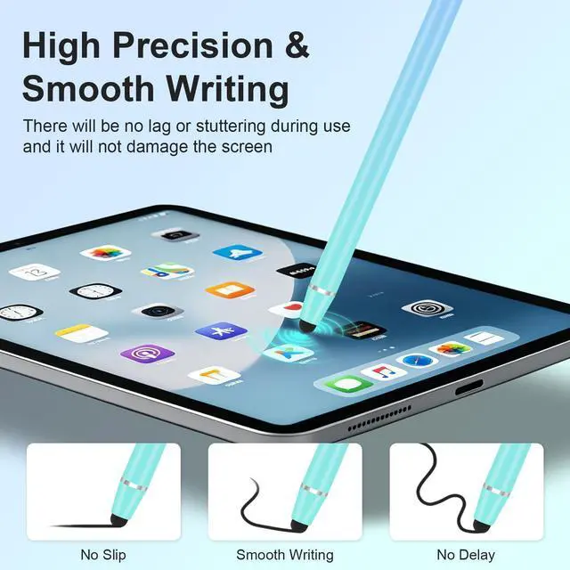 Alt view image 4 of 7 - 7Pcs Stylus Pens, 2 in 1 Stylus for iPads, iPhones, Android Tablets, Samsung All Universal Touchscreen Devices