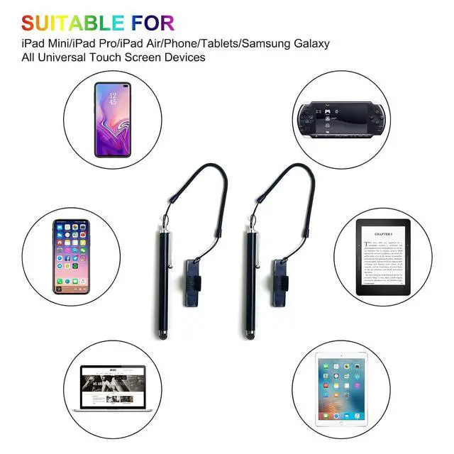 Alt view image 6 of 7 - Stylus Pen for Touch Screen with Pen Holder, Bike Motorcycle Stylus Pen with Anti-Drop Spring Strap, High Precision and Sensitivity, Glove-Friendly for iPad iPhone Android Tablets Smartphone (1PCS-1)