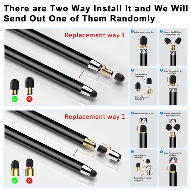 Alt view image 5 of 7 - Stylus Pen for Touchscreen(5 pcs),2-in-1 Stylus