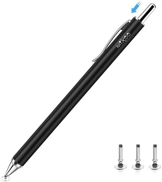 Main image of Retractable Stylus Pen for Touchscreen Switch 2, High Sensitivity Universal Stylus Pen for iPad iPhone Android Tablet Apple Kindle Chromebook Galaxy All Touch Screens (Black)