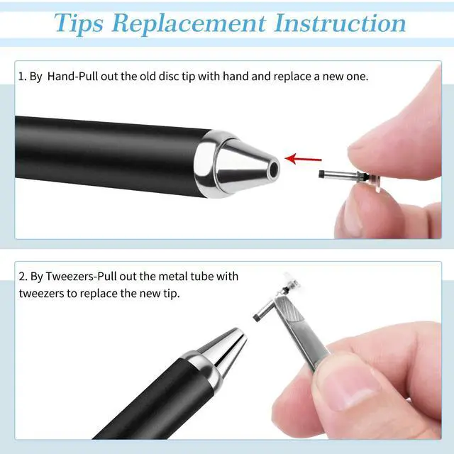 Alt view image 5 of 7 - Retractable Stylus Pen for Touchscreen Switch 2, High Sensitivity Universal Stylus Pen for iPad iPhone Android Tablet Apple Kindle Chromebook Galaxy All Touch Screens (Black)