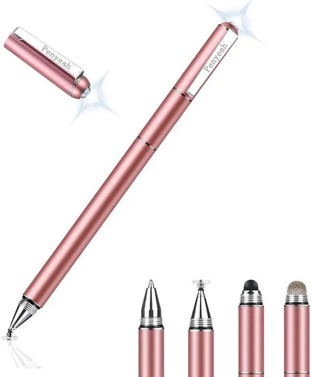 Main image of Stylus Pen for Switch 2 DS lite, Multi-Tips Capacitive Stylus Pen for Touchscreen iPhone Android Phones Tablets Chromebook and All, Unique Gifts for Women Mom Daughter Friends - Rose Gold