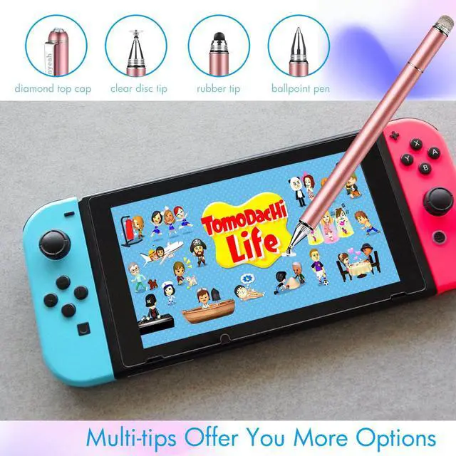 Alt view image 3 of 6 - Stylus Pen for Switch 2 DS lite, Multi-Tips Capacitive Stylus Pen for Touchscreen iPhone Android Phones Tablets Chromebook and All, Unique Gifts for Women Mom Daughter Friends - Rose Gold