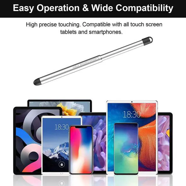 Alt view image 6 of 6 - Stylus Pens with Pen Slot for Touch Screens, High Precision Capacitive Universal Stylus for iPad iPhone Tablets Samsung Galaxy All Touch Screen Devices (Transparency)