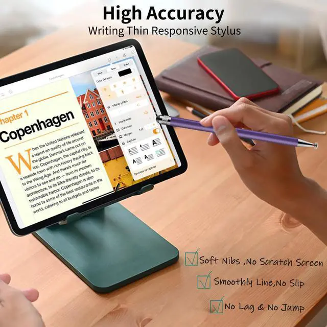 Alt view image 3 of 7 - Stylus Pen for Touchscreen(5-Pack), 2 in 1 Stylists Pen