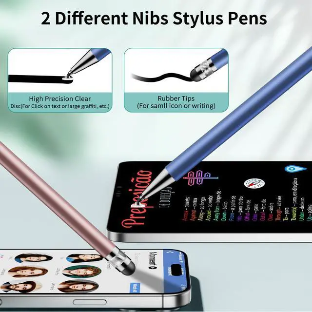 Alt view image 4 of 7 - Stylus Pen for Touchscreen(5-Pack), 2 in 1 Stylists Pen