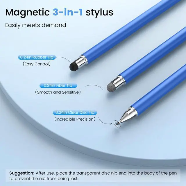Alt view image 2 of 7 - Stylus Pen for Touchscreen, 3 in 1 Universal Stylists Pen