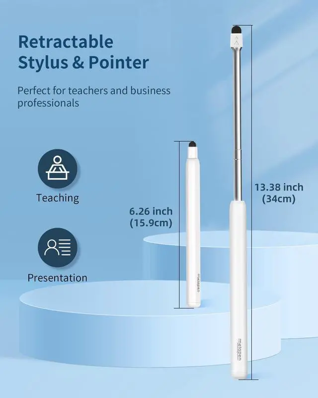Alt view image 2 of 7 - X1 Universal Stylus Pen for Touch Screens, 2-1 Retractable Pointer & Stylus with Special Flocking Tip, High Precision & Soft, Stylus Pen for iPad/iPhone/Android/Tablets/Samsung/HP/Kindle