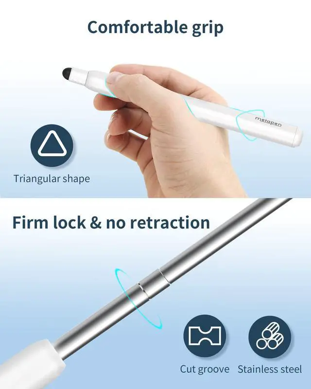 Alt view image 7 of 7 - X1 Universal Stylus Pen for Touch Screens, 2-1 Retractable Pointer & Stylus with Special Flocking Tip, High Precision & Soft, Stylus Pen for iPad/iPhone/Android/Tablets/Samsung/HP/Kindle