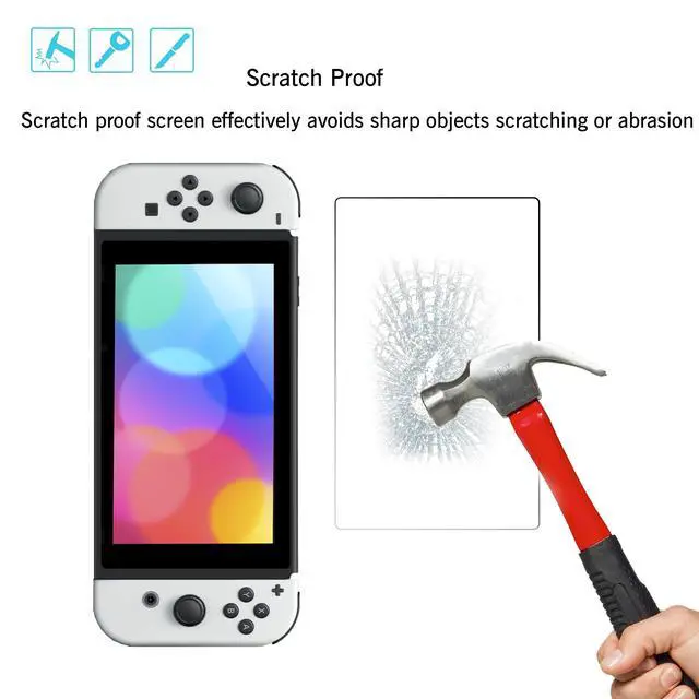 Alt view image 3 of 6 - 2 Pack Screen Protector for Nintendo Switch OLED Model 2021, 7 Inch