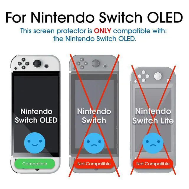 Alt view image 4 of 5 - Tempered Glass Screen Protector for Nintendo Switch OLED 7.0" 2021