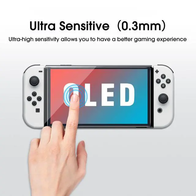 Alt view image 3 of 5 - Tempered Glass Screen Protector for Nintendo Switch OLED 7.0" 2021