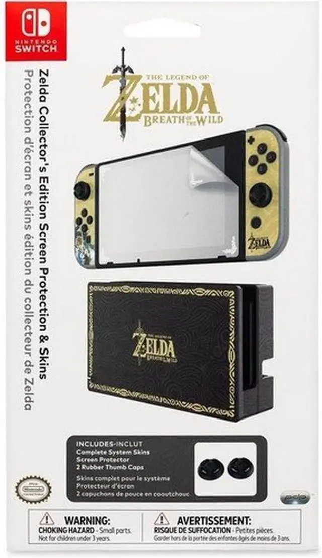 Main image of Gaming Zelda Collector's Edition Play and Protect Screen Protection and Skins Screen Protector, Console Skin, 2 Joy Con Skins: Zelda - Nintendo Switch