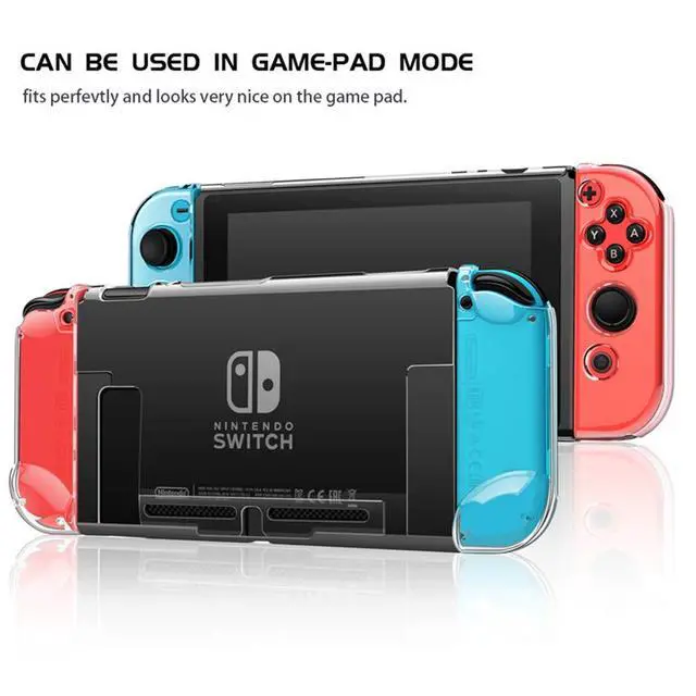 Alt view image 5 of 7 - Dockable Clear Case for Nintendo Switch, 3 in 1 Protective Case Cover for Nintendo Switch and JoyCon Controller with Clear Grip Cover Shock-Absorption(Crystal Clear,NOT for Switch OLED)