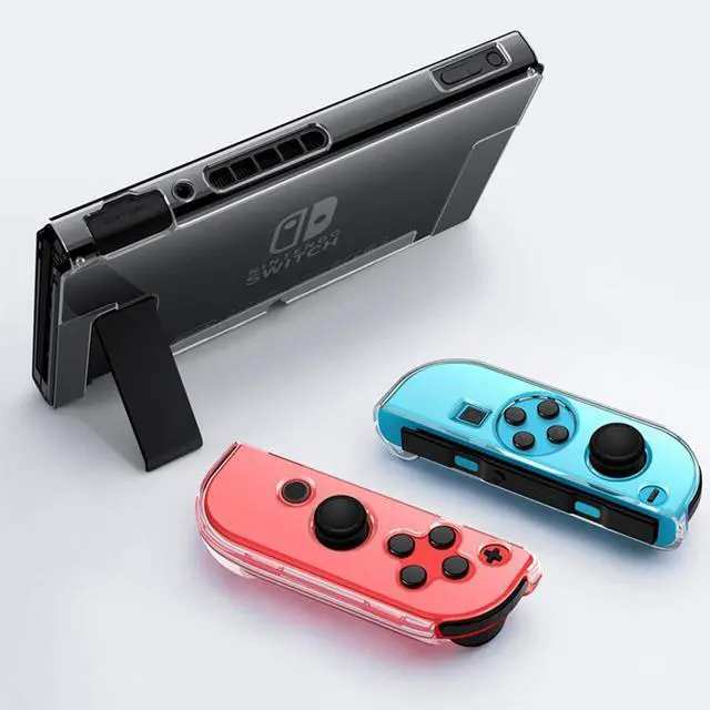 Alt view image 6 of 7 - Dockable Clear Case for Nintendo Switch, 3 in 1 Protective Case Cover for Nintendo Switch and JoyCon Controller with Clear Grip Cover Shock-Absorption(Crystal Clear,NOT for Switch OLED)