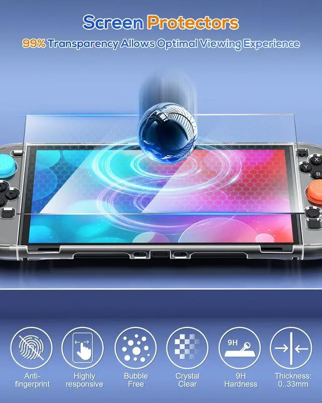 Alt view image 6 of 7 - Upgrade Switch 2 Protective Case&Screen Protector Set,Dockable Cover