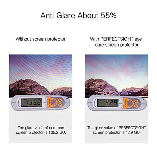 Alt view image 3 of 7 - Anti Blue Light Anti Glare Matte Low Reflection Tempered Glass Screen Protector compatible with Nintendo Switch 6.2 inch, Eye Protection Relieve Eye Fatigue 1 Pack