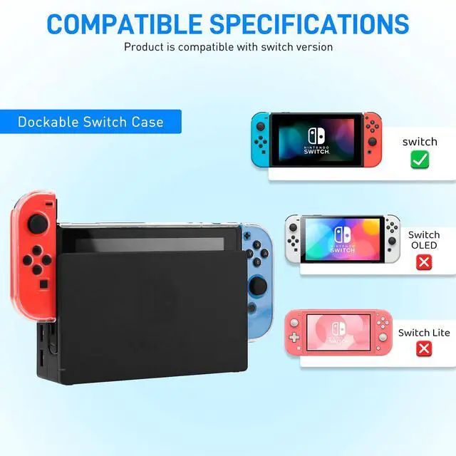 Alt view image 2 of 7 - Black Carrying Case for Nintendo Switch, 11 in 1 Accessories Bundle with Portable Switch Travel Bag, Clear Protective Skin Cover, 2 Mini Swich Card Holder, Screen Protector & 10 Thumb Grips