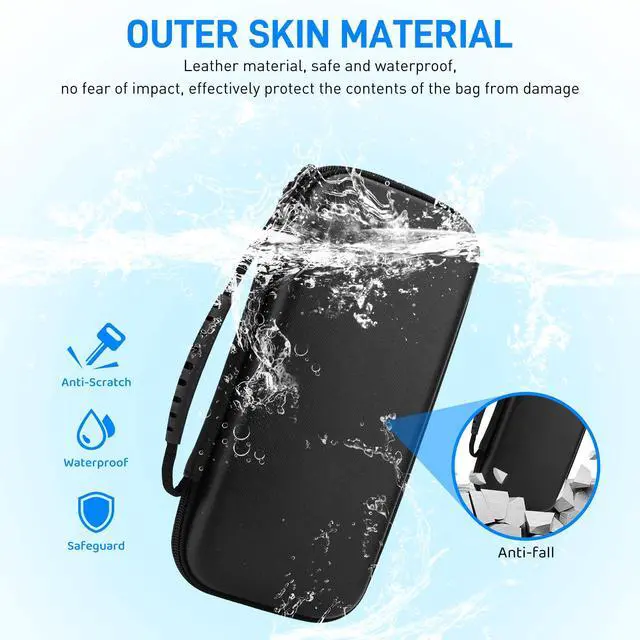 Alt view image 4 of 7 - Black Carrying Case for Nintendo Switch, 11 in 1 Accessories Bundle with Portable Switch Travel Bag, Clear Protective Skin Cover, 2 Mini Swich Card Holder, Screen Protector & 10 Thumb Grips