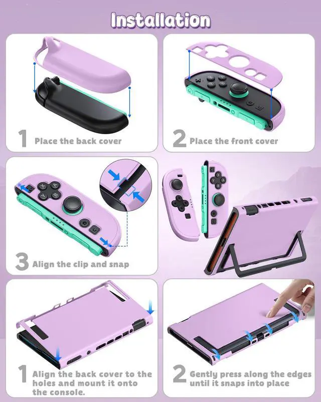 Alt view image 5 of 7 - Switch 2 Cover Case&Screen Protector, Dockable Shell for Nintendo 2