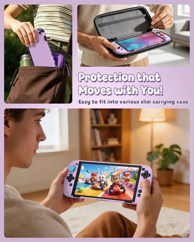 Alt view image 6 of 7 - Switch 2 Cover Case&Screen Protector, Dockable Shell for Nintendo 2