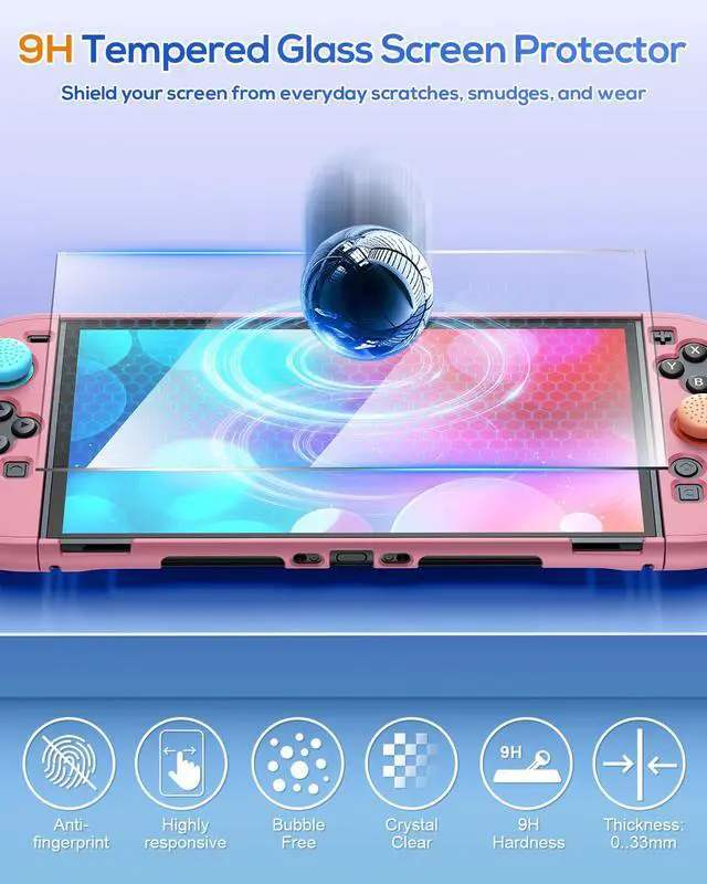 Alt view image 6 of 7 - Upgrade Switch 2 Protective Case&Screen Protector Set,Dockable Cover