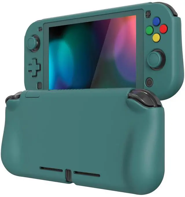 Main image of ZealProtect Protective Case for Nintendo Switch Lite, Ergonomic Grip Hard Cover - Durable Shock-Absorbent Anti-Scratch with Screen Protector & Thumb Grip Button Caps, Hunter Green