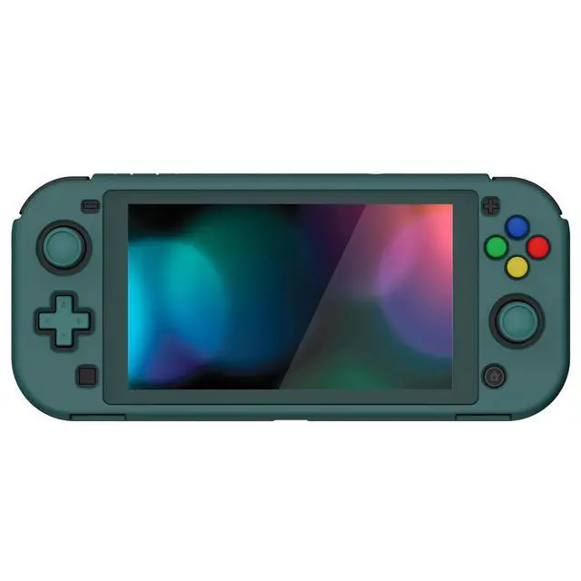 Alt view image 6 of 7 - ZealProtect Protective Case for Nintendo Switch Lite, Ergonomic Grip Hard Cover - Durable Shock-Absorbent Anti-Scratch with Screen Protector & Thumb Grip Button Caps, Hunter Green