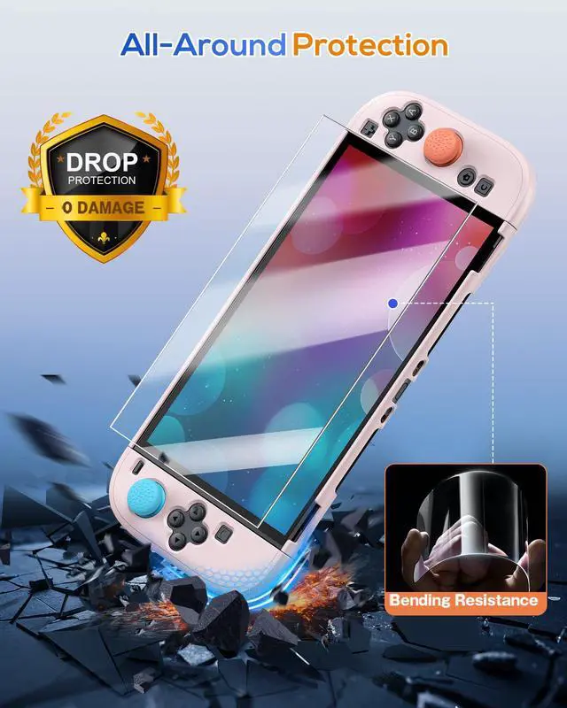 Alt view image 4 of 7 - Switch 2 Protective Case&Screen Protector Set, Dockable Cute Cover