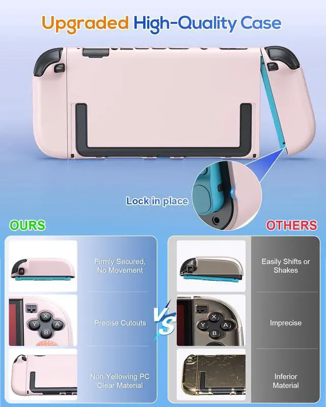 Alt view image 6 of 7 - Switch 2 Protective Case&Screen Protector Set, Dockable Cute Cover