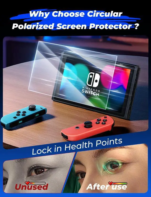 Alt view image 2 of 6 - for Nintendo Switch Screen Protector Eye Protection 2017 6.2inch