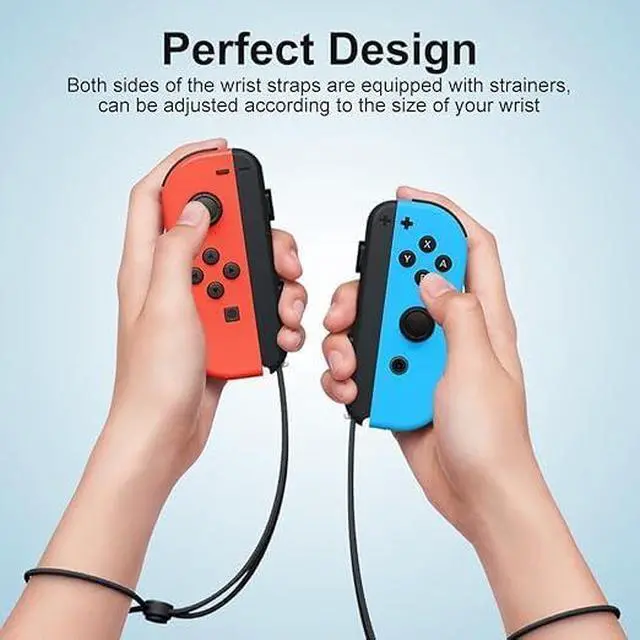 Alt view image 4 of 4 - Wrist Strap for Switch Controlle2-Pack Lanyard Replacement Accessory Joy-Con Controller Accessory (Black)