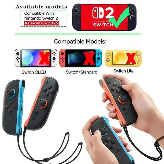 Alt view image 5 of 7 - Wrist Straps Compatible with Nintendo Switch 2, Replacement Wrist Strap for Joycon 2 Controller, Safety Lanyard for Joy Con 2 (Blue&Red)