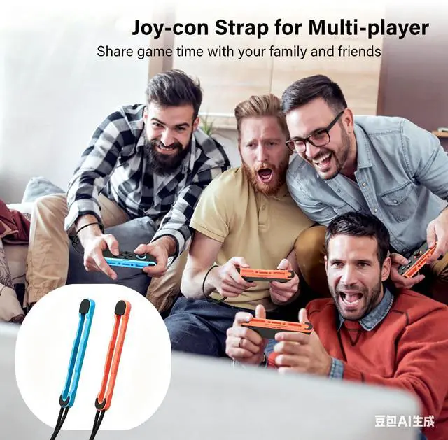 Alt view image 4 of 7 - Wrist Straps Compatible with Nintendo Switch 2, Replacement Wrist Strap for Joycon 2 Controller, Safety Lanyard for Joy Con 2 (Blue&Red)