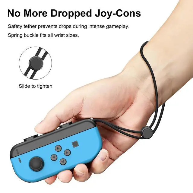Alt view image 5 of 7 - Wrist Strap for Switch Controller, 2 Pack Adjustable Lanyard Replacement Parts Accessories for Joycon Controller