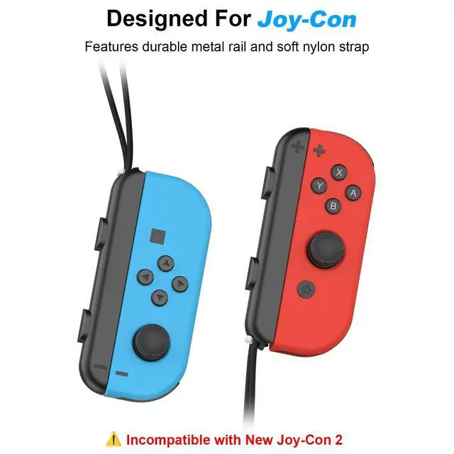 Alt view image 3 of 7 - Wrist Strap for Switch Controller, 2 Pack Adjustable Lanyard Replacement Parts Accessories for Joycon Controller