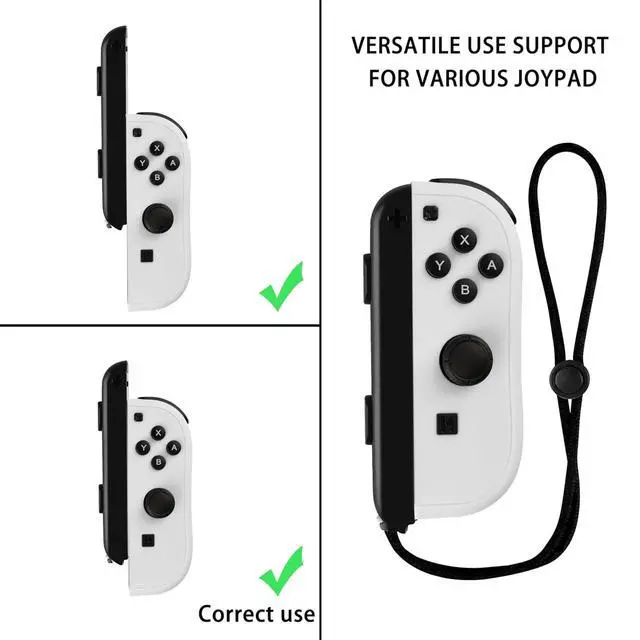 Alt view image 3 of 7 - Joy-Con Grip for Nintendo Switch, Ergonomic Controller Grip with Wrist Strap, Pink