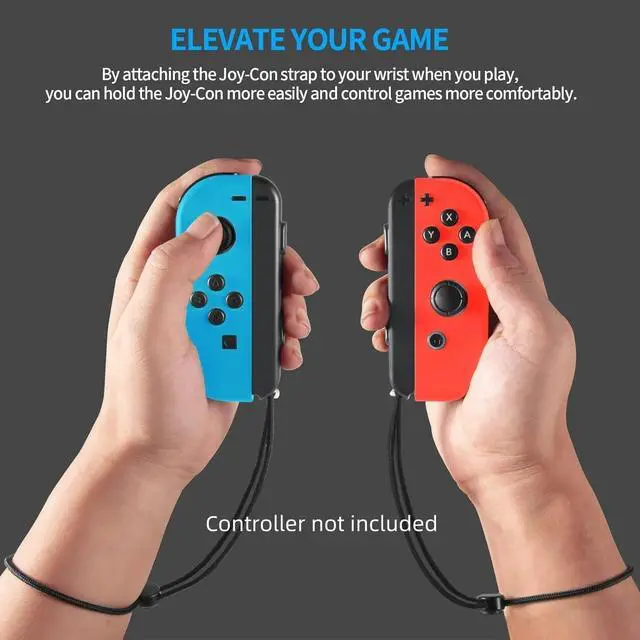 Alt view image 6 of 7 - Joy-Con Grip for Nintendo Switch, Ergonomic Controller Grip with Wrist Strap, Pink