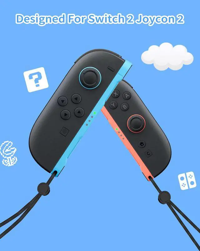 Alt view image 2 of 6 - 2 Pack Wrist Strap for Switch 2 Joycon 2- Replacement Accessories for Joy con 2 Straps(Blue and Orange)