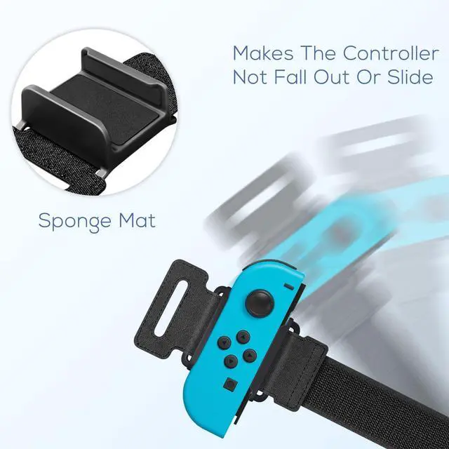 Alt view image 4 of 6 - Adjustable Wrist Bands for Switch Joy-Con, Dance Workout, 2 Pack