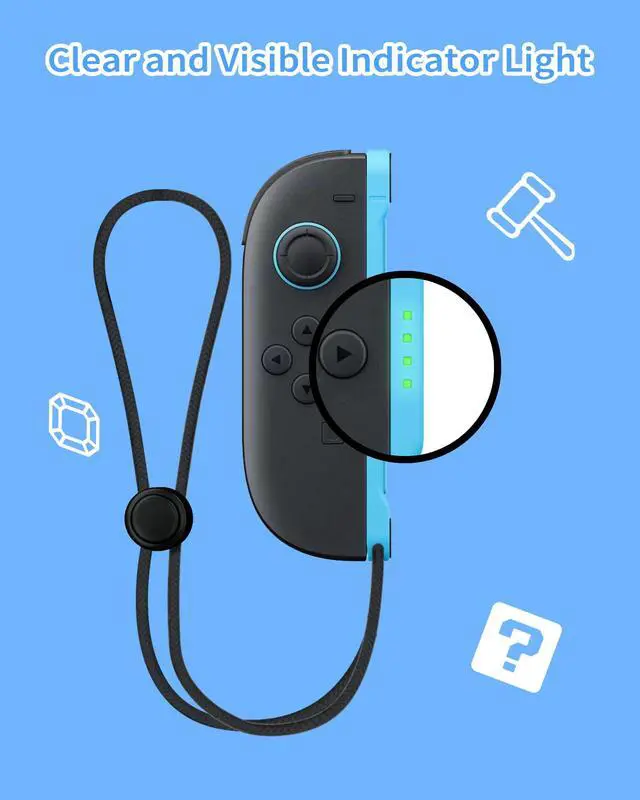 Alt view image 6 of 6 - 2 Pack Wrist Strap for Switch 2 Joycon 2- Replacement Accessories for Joy con 2 Straps(Blue and Orange)