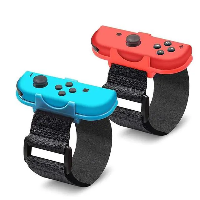 Alt view image 2 of 7 - Wrist Band Straps Compatible with Switch Just-Dance for Zumba Burn It Up for Nintendo Switch & Swith OLED Model for Joy-Cons,Adjustable Elastic Strap 2 Pack Red/Blue