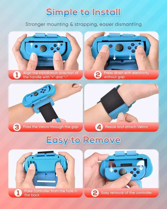 Alt view image 5 of 7 - 2 Pack Wrist Strap Compatible with Just Dance 2026 2025 2024 2023