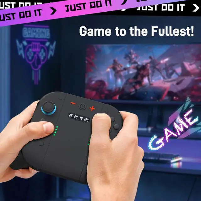Alt view image 2 of 7 - JoyCon Charging Grip for Nintendo Switch 2 | Magnetic Grip with Built-in 2000mAh Battery | Play While Charging with LED Indicator | Compatible with Joy-Cons 2, Switch 2 Accessories