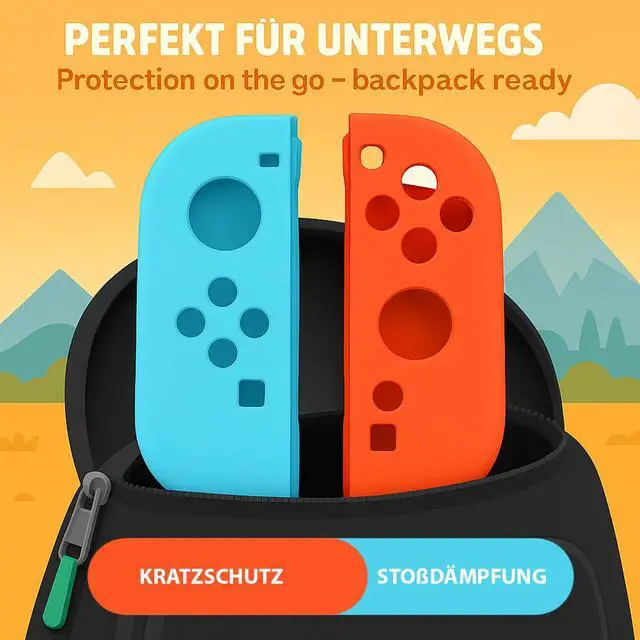 Alt view image 4 of 7 - Joy-Con Silicone Grip Covers for Nintendo Switch 2 and Switch 1 - Anti-Slip Protective Skin Set - Ergonomic Controller Grip - Soft Silicone - Fits Nintendo Switch 2 Joy-Con