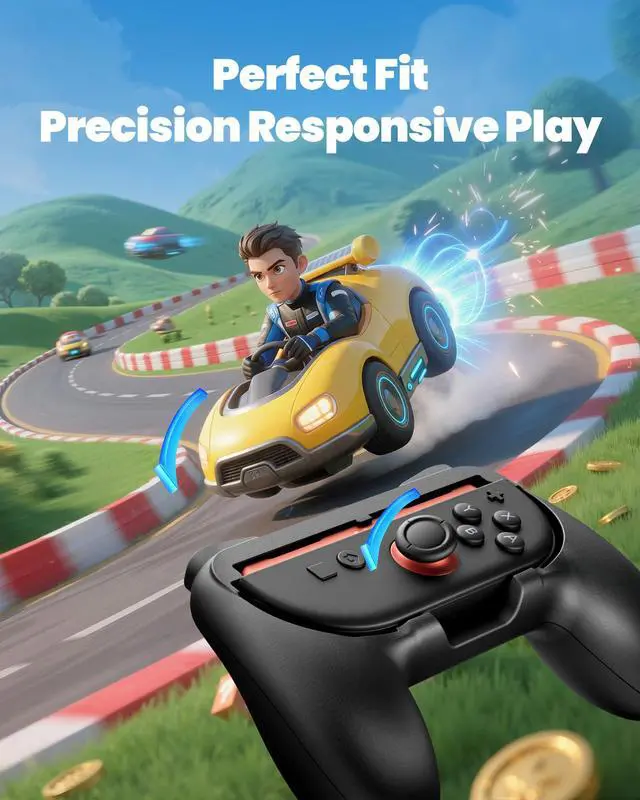 Alt view image 4 of 6 - Controller Grip for Switch 2/Switch/Joy-Con 1&2, Ergonomic Handle Kit