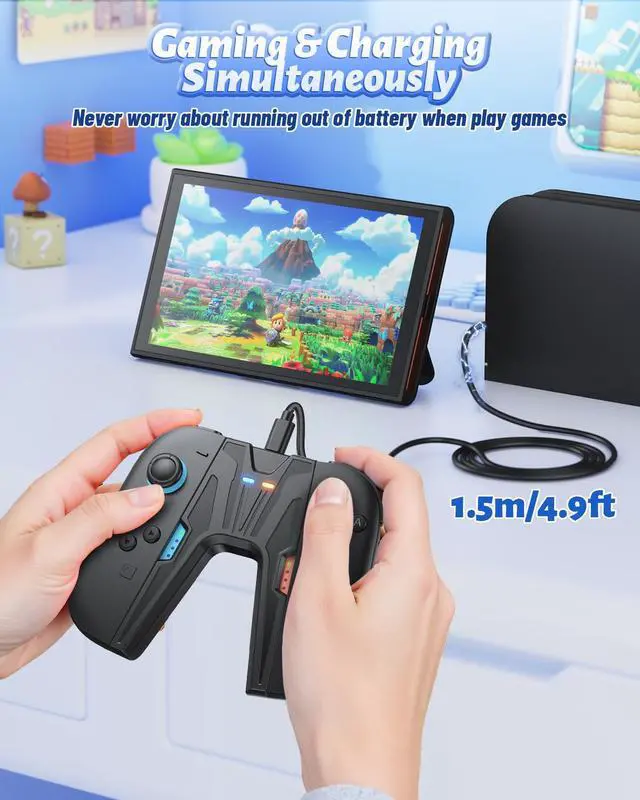 Alt view image 2 of 7 - Charging Grip for Nintendo Switch 2 for Joycon with Dock, Black